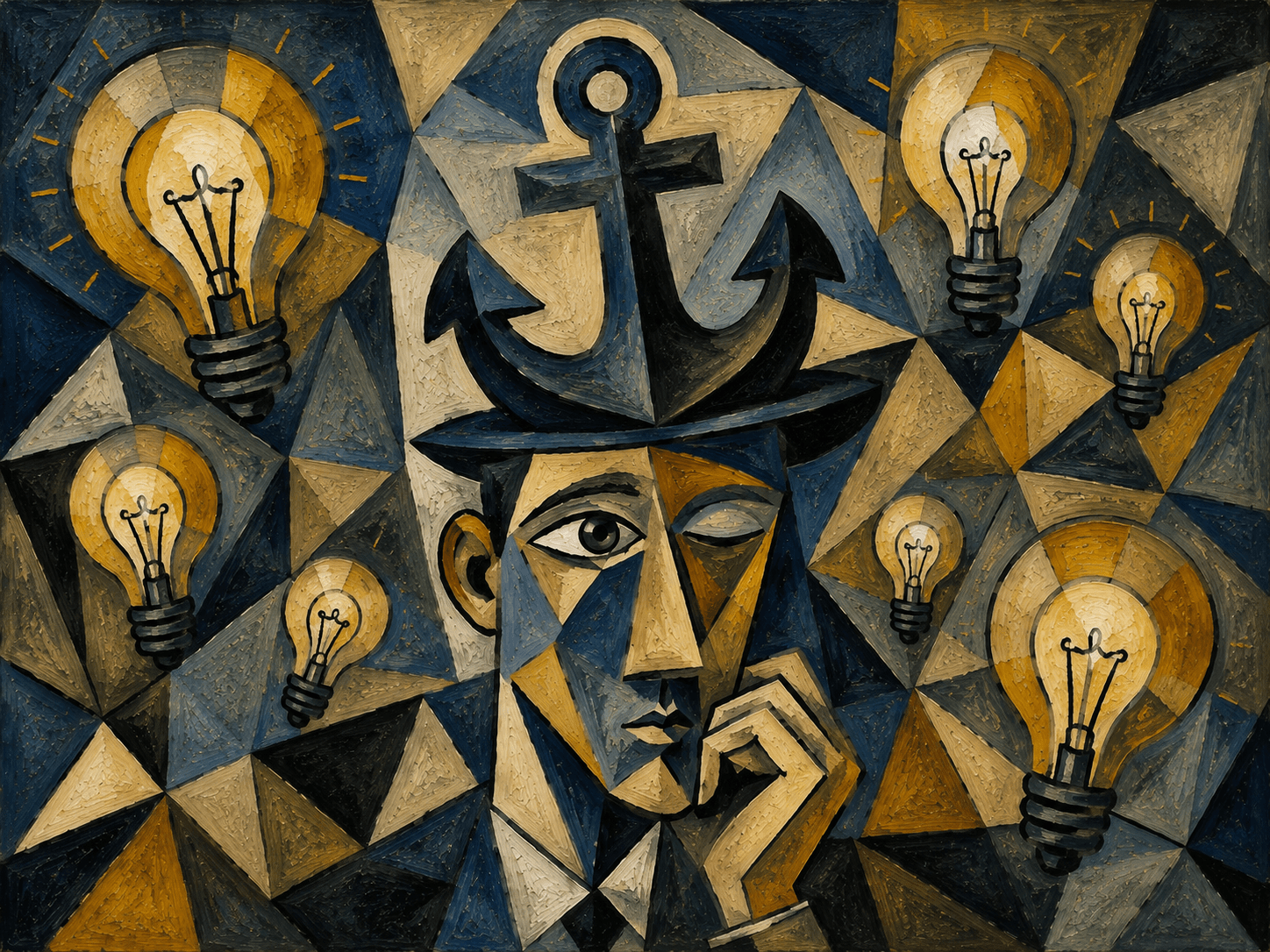 You are the anchor in cubist impressionist art.